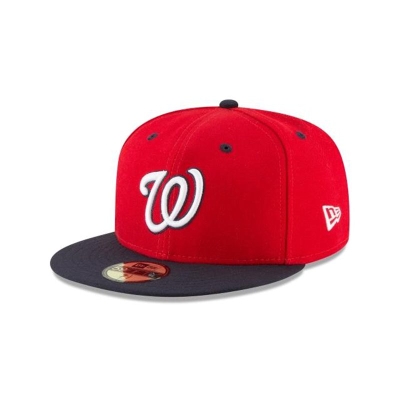 Washington Nationals Gorra | New Era MLB Authentic Collection 59fifty Fitted Cap Mexico - Rojos